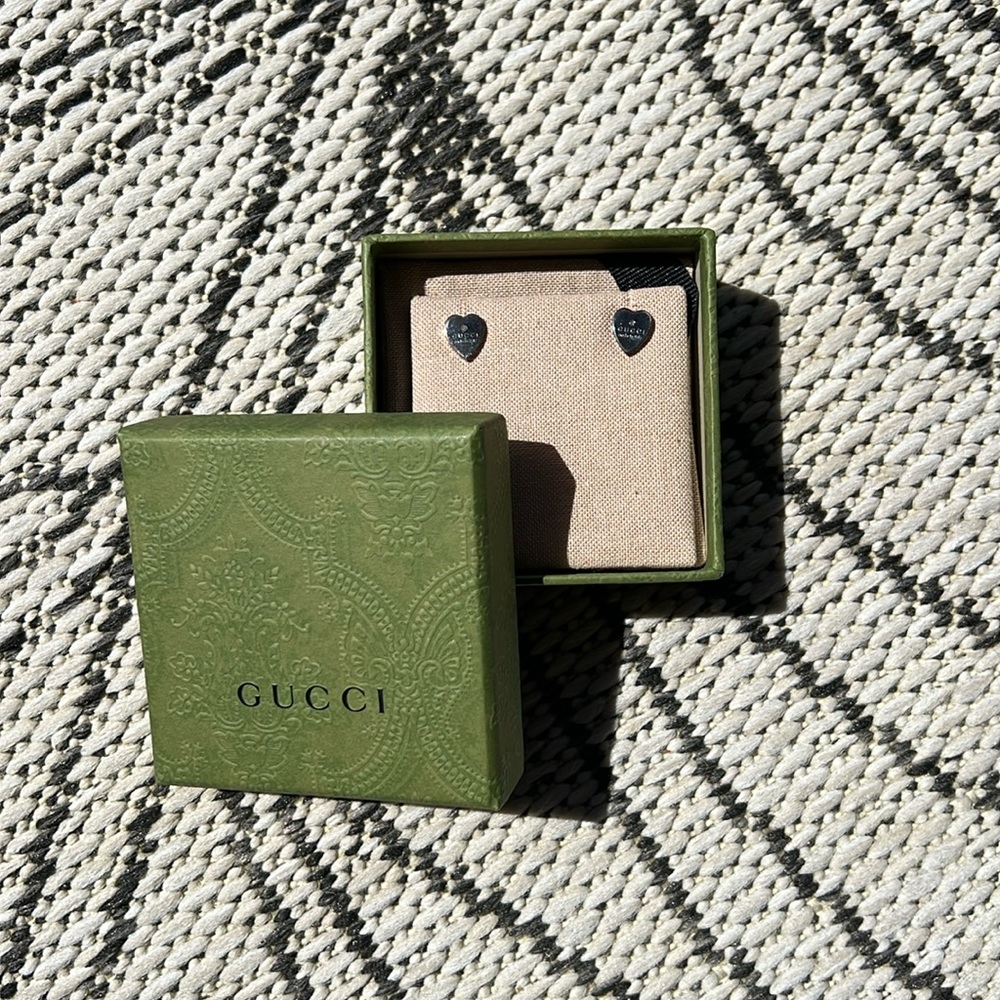 Authentic Gucci heart earrings